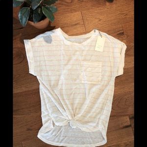 A new day striped tee